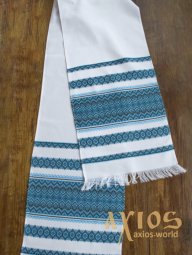 Towel woven number  №75-03, 220х35 cm - фото