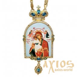 Panagia brass with chain 130x55 - фото
