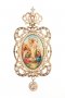 Panagia 18x9 cm, hand-painted on mother-of-pearl, with chain, in a case