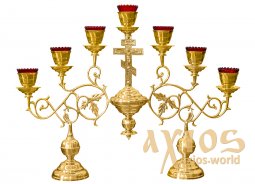 Seven-light Candelabrum on the table, on 2 legs - фото