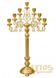 Altarpiece large straight seven-branched candlestick 102x175 cm - фото