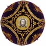 Miter "Cross in a crown", purple velvet, gold embroidery