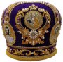 Miter "Crown", purple velvet
