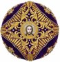 Miter "Crown", purple velvet
