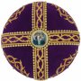 Miter "Crown of Thorns", purple velvet, inserts from beads and images of God