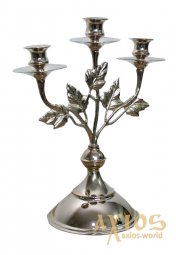 Small altar candlestick nickel  - фото