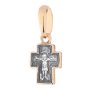 Neck cross, silver 925 ° with gilding and blackening, 20x08 mm, O 131802