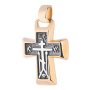 Neck cross, silver 925 ° with gilding and blackening, 30x20 mm, O 131757