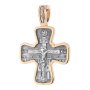 Neck cross, silver 925 ° with gilding and blackening, 34x21 mm, O 132289