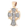 The natty cross «Lord Almighty. Icon of the Mother of God», silver 925 ° with gilding and blackening, 36x20 mm, O 131460