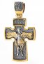 The cross «Crucifixion. Archangel Michael, silver 925 ° with gilding and blackening», 50x30 mm, O 132504