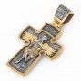 The cross «Crucifixion. Archangel Michael, silver 925 ° with gilding and blackening», 50x30 mm, O 132504
