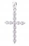 Neck cross, silver 925 °, with rhodium 30x17 mm, O 132014