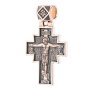 The cross «Crucifixion. Icon of the Mother of God », gold 585 °, with blackening 50x35 mm, О п02636