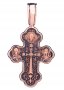 The cross «Crossing the Cross. The Don Icon of the Mother of God», 585 ° gold, 38х21 mm black, О п01840