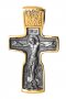 The cross «Crucifixion» silver 925 °, with gilding and blacking 30x19 mm, О 131454