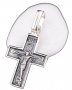 The cross «Crucifixion. Pray save and save» silver 925 °, with blackening 20x12 mm, О 131379