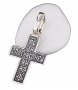 The cross «Crucifixion. Pray save and save» silver 925 °, with blackening 20x12 mm, О 131379