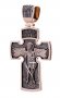 The cross «Crucifixion. Icon of the Mother of God «Seven-Shot», gold 585 with blackening, 30x20mm, О п02759