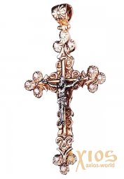 The cross «Crucifixion», gold 585, 60х40мм, О п00537 - фото