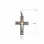 Silver cross with a gold plate