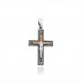 Silver cross with a gold plate