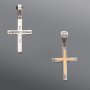 Silver cross with gold, classic