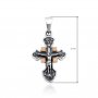 Cross with a crucifix of silver and gold