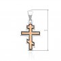 Silver cross with gold