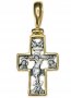 Cross propyl, small, silver 925 ° with gilding