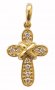 Cross "Salter", silver 925° gold plated, stones cubic Zirconia 