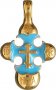 The cross body "Klinovidnye", silver 925° gilt, enamel