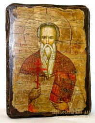 Icon antique Martyr Myron Kizichesky 13x17 cm - фото
