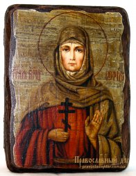 Icon Antique Holy Martyr Sofia 13x17 cm - фото