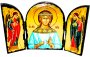 Icon Antique Holy Martyr Vera triple Skladen