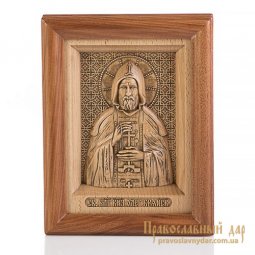 Carved icon St. Knyaz Oleg of Bryansk - фото