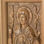 Carved icon of Holy Mother of God the Sign