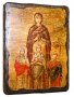 Icon antique Saints Faith, Hope, Love and their mother Sophia 21x29 cm