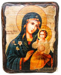 Icon of the Holy Theotokos antique Fadeless color 30x40 cm - фото