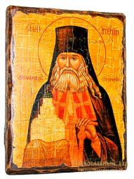 Icon Antique Holy Reverend Arseny Svyatogorsky 21x29 cm - фото