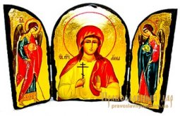 Icon Antique Holy Martyr Alla Skladen triple - фото