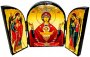 Icon of the Holy Theotokos antique Inexhaustible Cup Skladen triple