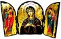 Икона под старину Пресвятая Богородица Семистрельная Складень тройной