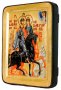 Икона Святые мученики князья Борис и Глеб Греческий стиль в позолоте 13x17 см