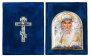 Icon of St. Nicholas the Wonderworker 7x9 cm Velvet hinged Greece