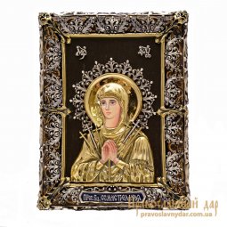 Our Lady of the Seven Arrows 15h12 cm Icon - фото