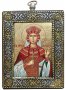 Icon of St. Empress Helen 9х11 cm, Byzantine style