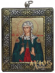 Icon of St. Svetlana 9х11 cm, Byzantine style - фото