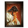 Amber icon of the Lord in prayer, 20x30 cm