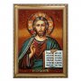 Amber icon of the Lord Jesus Almighty 20x30 cm